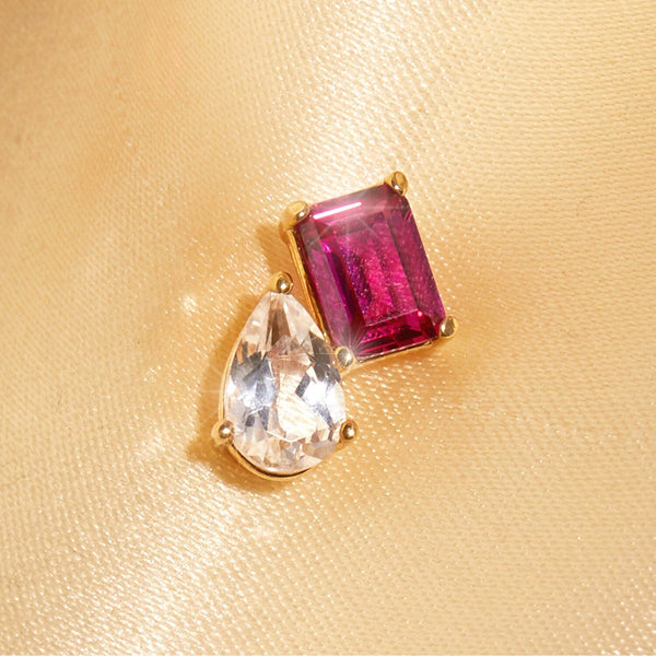 Toi et Moi Gemstone Heirloom Earring