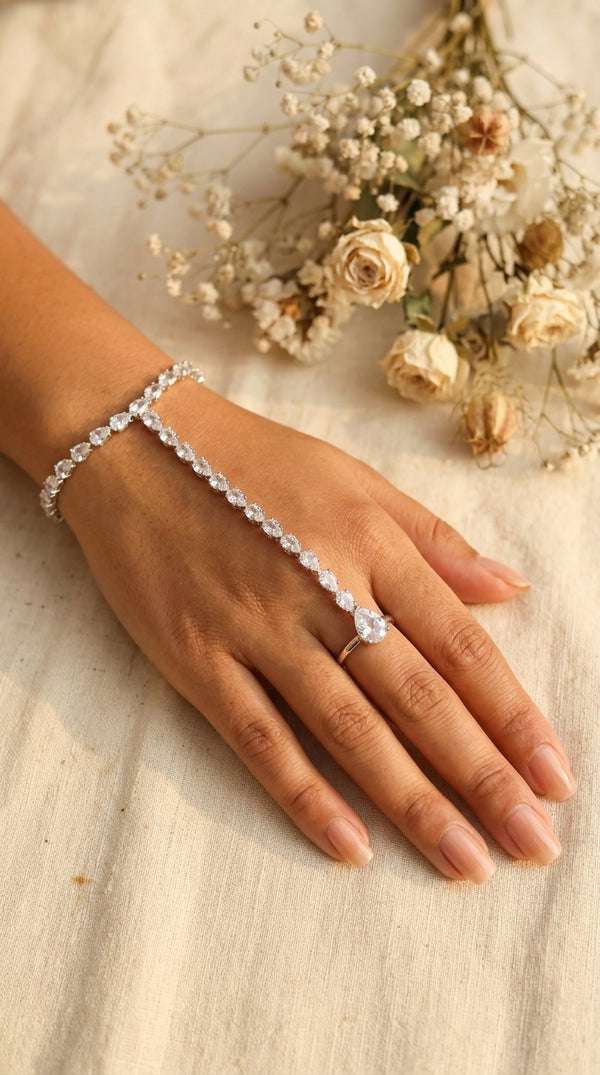 Moonstone Hand Chain Finger Bracelet