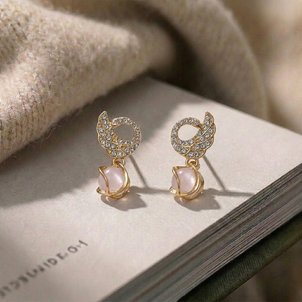 Swan Drop Earrings