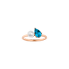 Pearl Toi et Moi Ring - London Blue Topaz