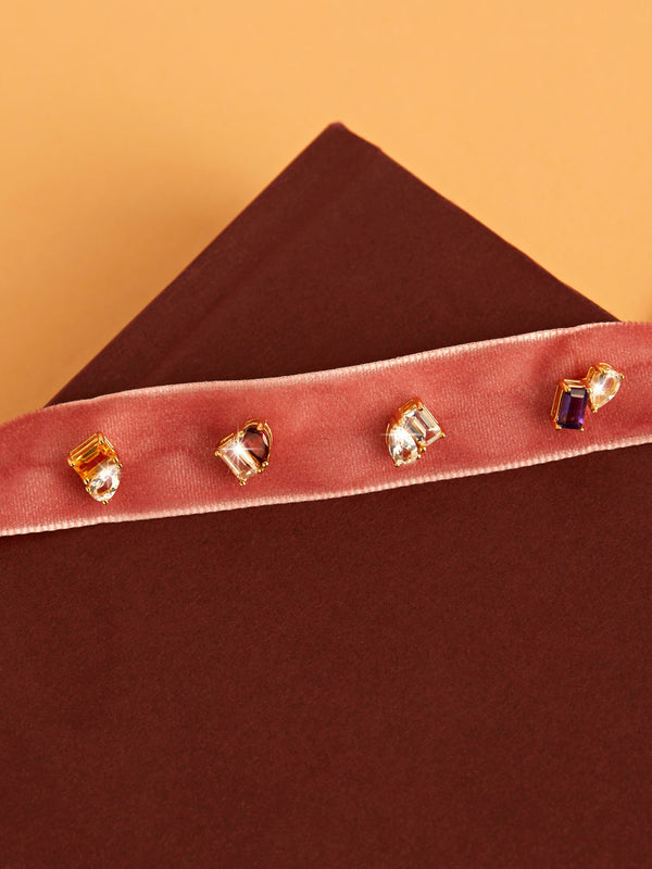 Toi et Moi Gemstone Mini Heirloom Earring