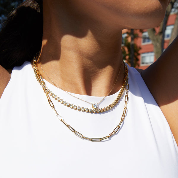 Large Paperclip Chain Necklace