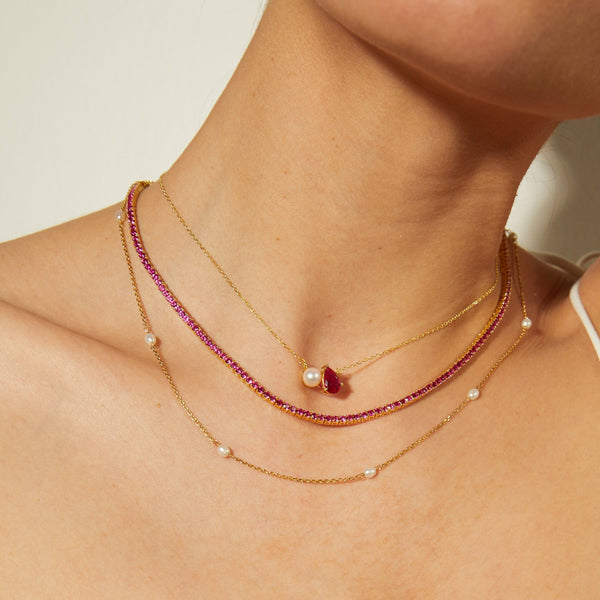 Pearl Toi et Moi Necklace