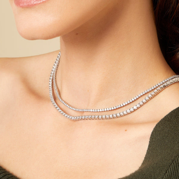 Classic Diamond Tennis Necklace - 5ct (Large)