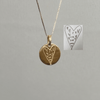 Story in Gold Engraved Pendant