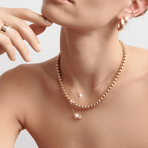 Medium Diamond Bezel Necklace