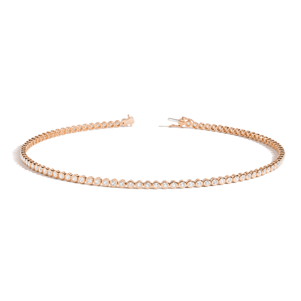 Diamond Bezel Tennis Necklace