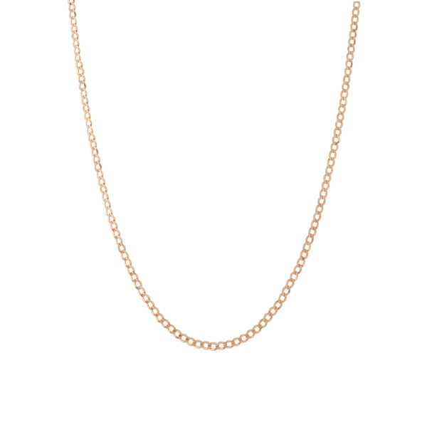 Medium Gold Curb Chain Necklace