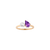 Pearl Toi et Moi Ring - Purple Amethyst