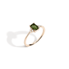 Vintage-Inspired Emerald Cut Ring (Green Tourmaline)