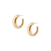 Gold Smooth Arch Hoops Medium