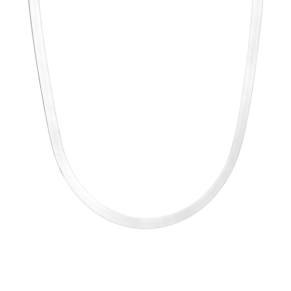 Solid Gold Herringbone Chain Necklace