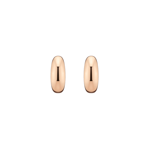 Gold Smooth Arch Hoops Medium