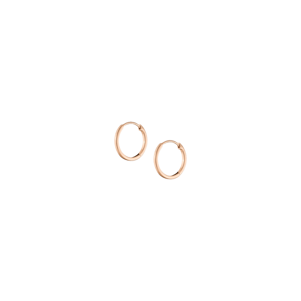Skinny Gold Hinged Huggie Earrings (12mm)