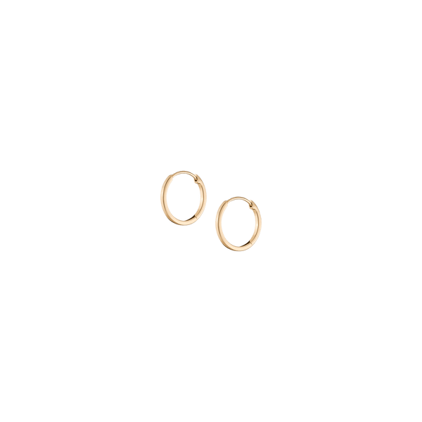 Skinny Gold Hinged Huggie Earrings (12mm)