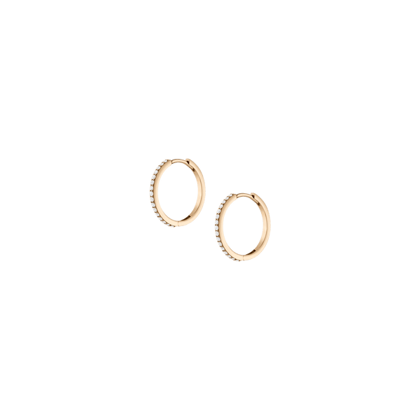 Thin Forever Diamond Hinged Huggie Earrings
