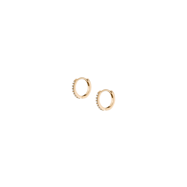 Thin Forever Diamond Hinged Huggie Earrings