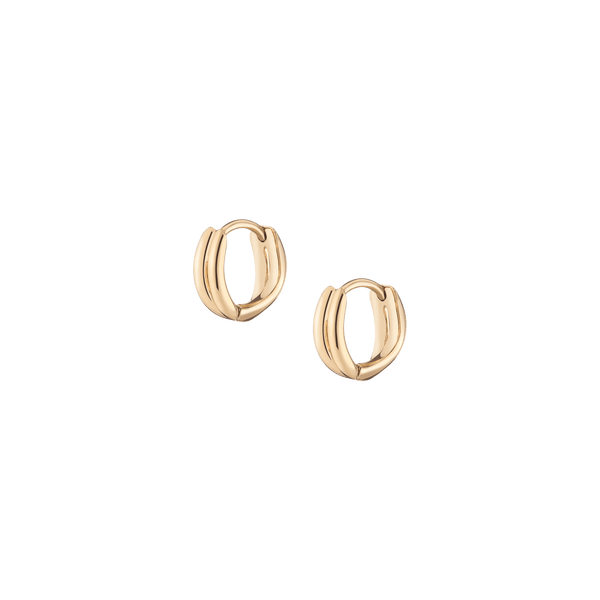 Crossover Huggie Earrings