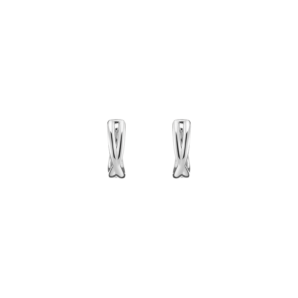 Crossover Huggie Earrings