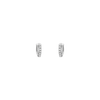 Diamond Crossover Huggie Earrings