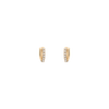 Diamond Crossover Huggie Earrings