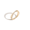 Diamond Crossover Ring