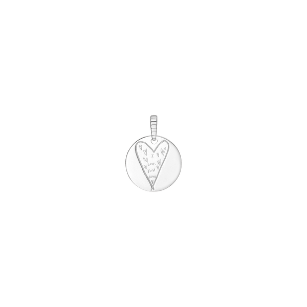 Story in Gold Engraved Pendant