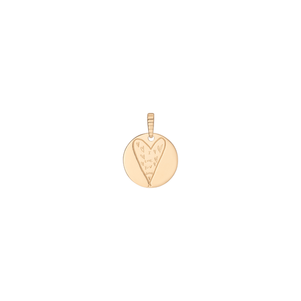Story in Gold Engraved Pendant