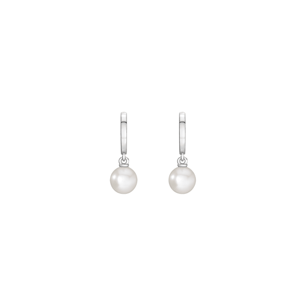 Pearl Huggie Earrings