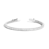 Lab Grown White Sapphire Baguette Tennis Bracelet