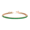 Lab Grown Green Emerald Tennis Bracelet - 6ct