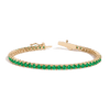 Lab Grown Green Emerald Tennis Bracelet - 6ct