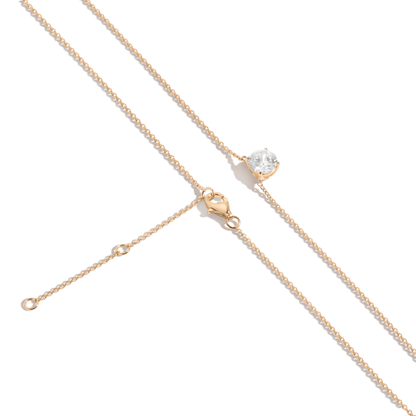 Round Gemstone Solitaire Necklace