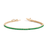 Lab Grown Green Emerald Tennis Bracelet