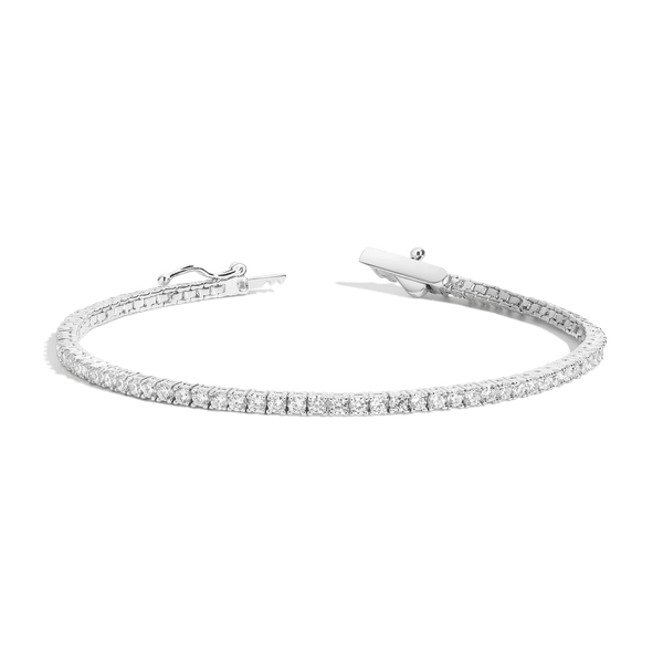 Lab Grown White Sapphire Tennis Bracelet