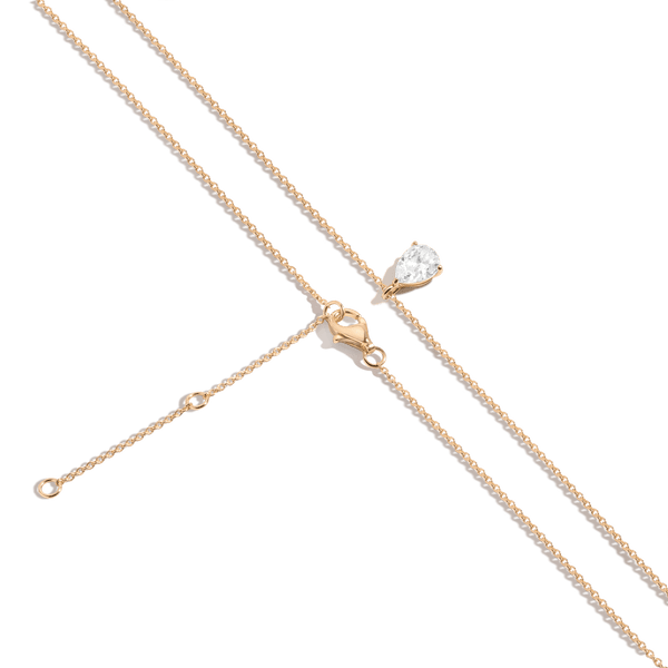 Pear Gemstone Solitaire Necklace