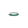 Lab Grown Green Emerald Baguette Eternity Ring