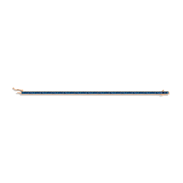 Lab Grown Blue Sapphire Baguette Tennis Bracelet