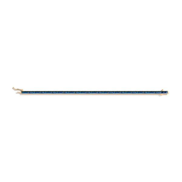 Lab Grown Blue Sapphire Baguette Tennis Bracelet
