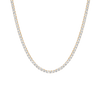 Lab Grown White Sapphire Tennis Necklace - 22ct