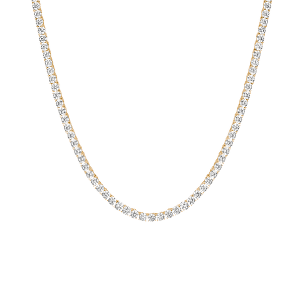 Lab Grown White Sapphire Tennis Necklace