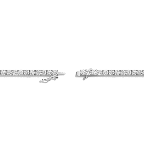 Lab Grown White Sapphire Tennis Necklace