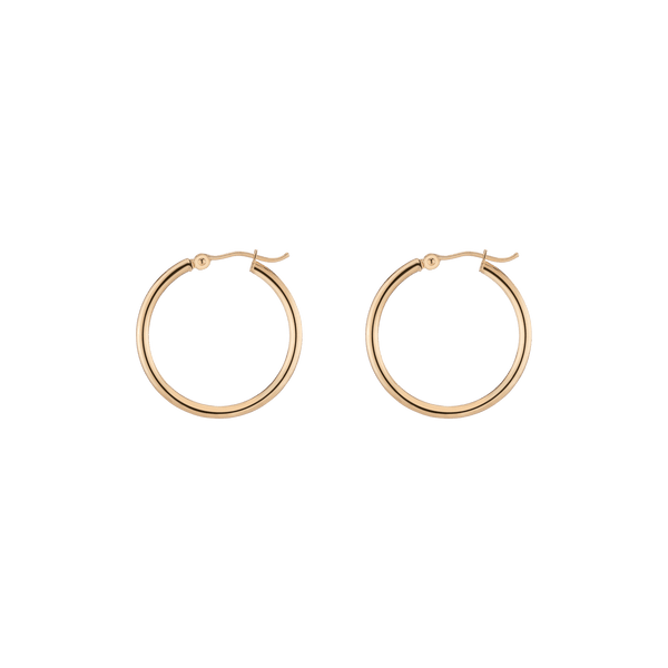 Gold Hoop Earrings - 2mm