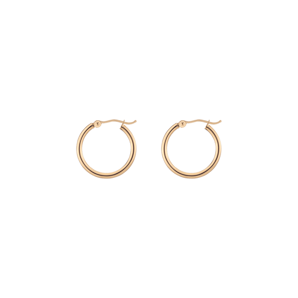 Gold Hoop Earrings - 2mm