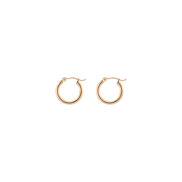 Gold Hoop Earrings - 2mm