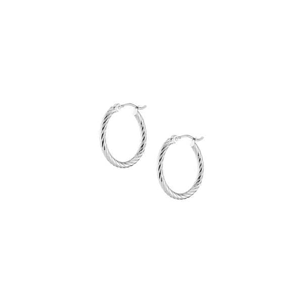 Thin Twisted Hoop Earrings