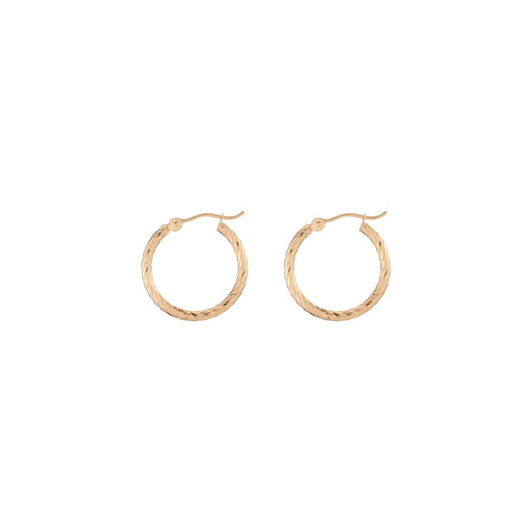 Thin Twisted Hoop Earrings (20mm)