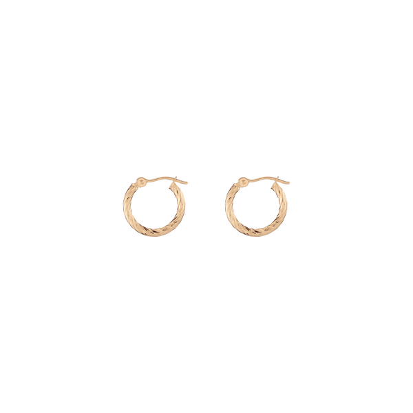 Thin Twisted Hoop Earrings