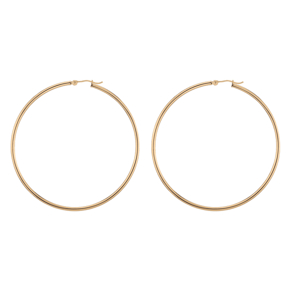Gold Hoop Earrings - 2mm