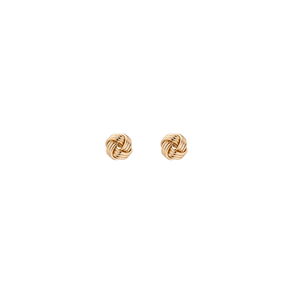 Gold Knot Stud Earrings